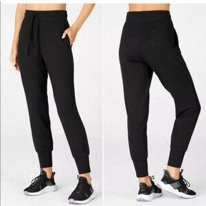 Fabletics Black Daria Lightweight High Rise Drawstring Joggers Size XL